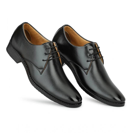 Amfyn Men's Faux Leather Formal Shoes (Black)