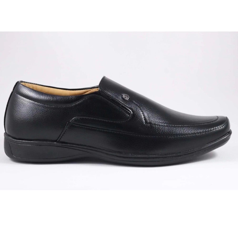 Amfyn Men's Faux Leather Formal Shoes (Black)