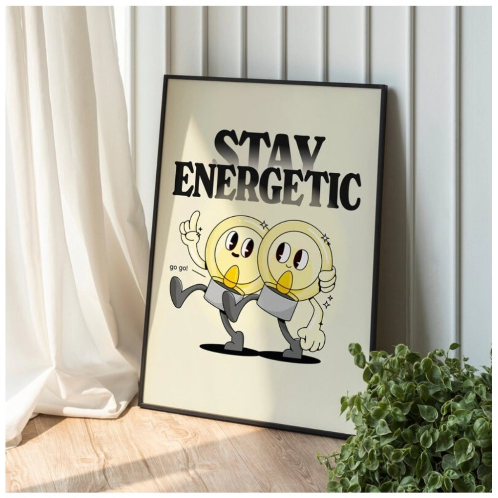 Amfyn Stay Energetic Wall Frame (Black-Brown )