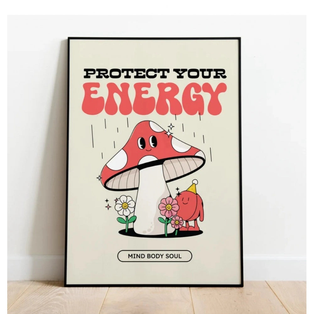 Amfyn Protect Your Energy Wall Frame (Black-Brown )