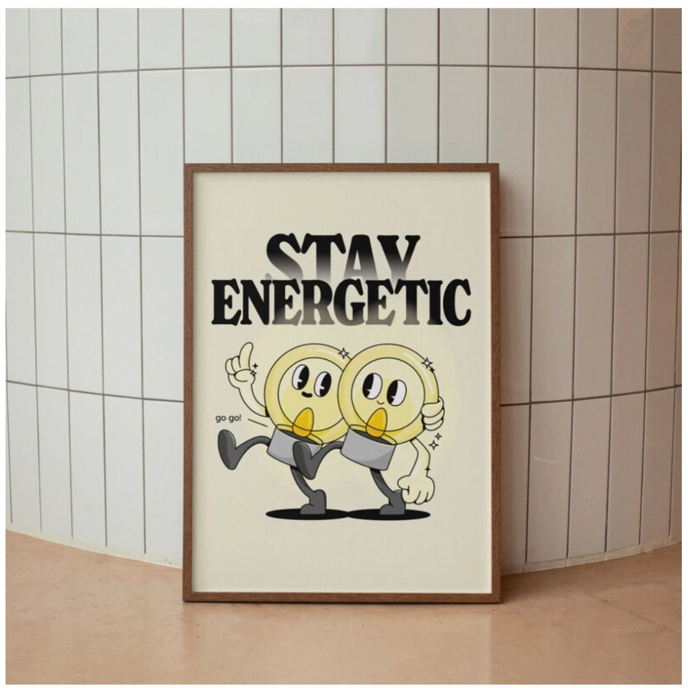 Amfyn Stay Energetic Wall Frame (Black-Brown )