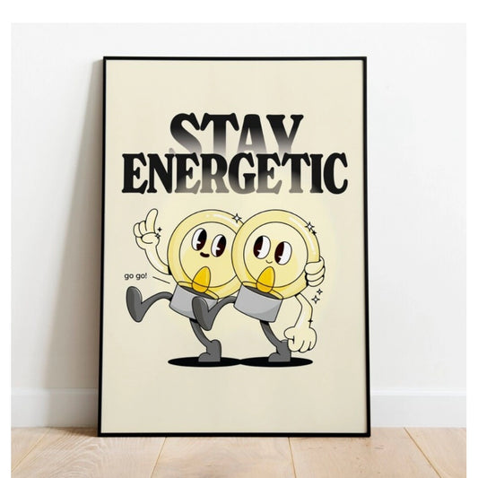 Amfyn Stay Energetic Wall Frame (Black-Brown )