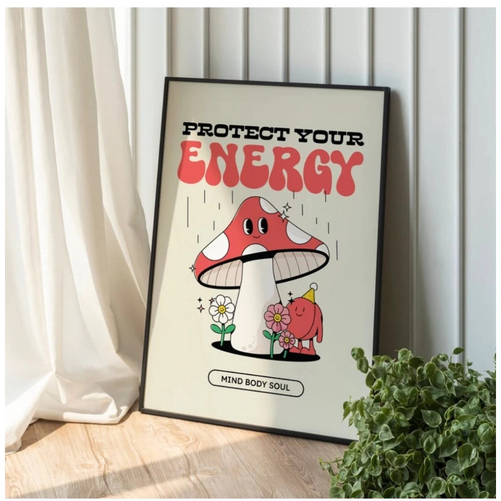Amfyn Protect Your Energy Wall Frame (Black-Brown )