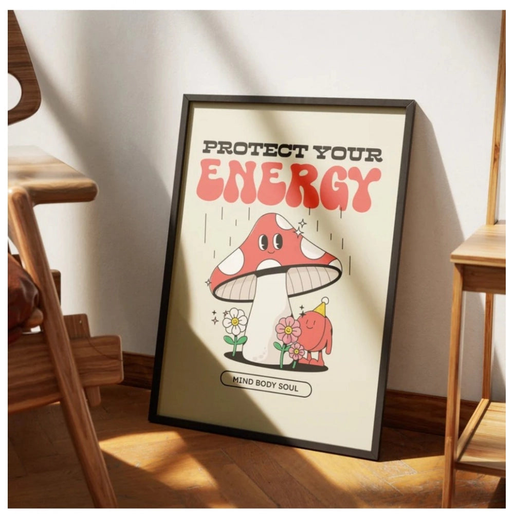 Amfyn Protect Your Energy Wall Frame (Black-Brown )