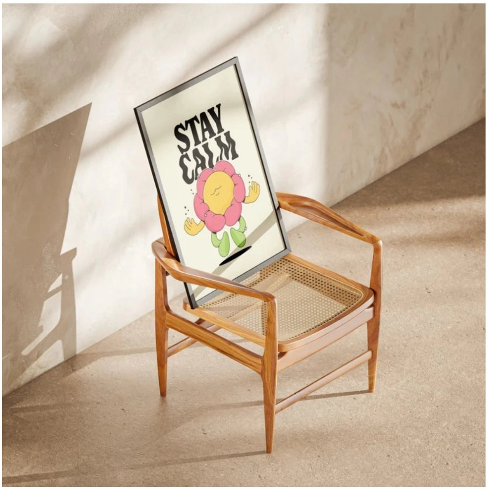 Amfyn Stay Calm Wall Frame (Black-Brown )