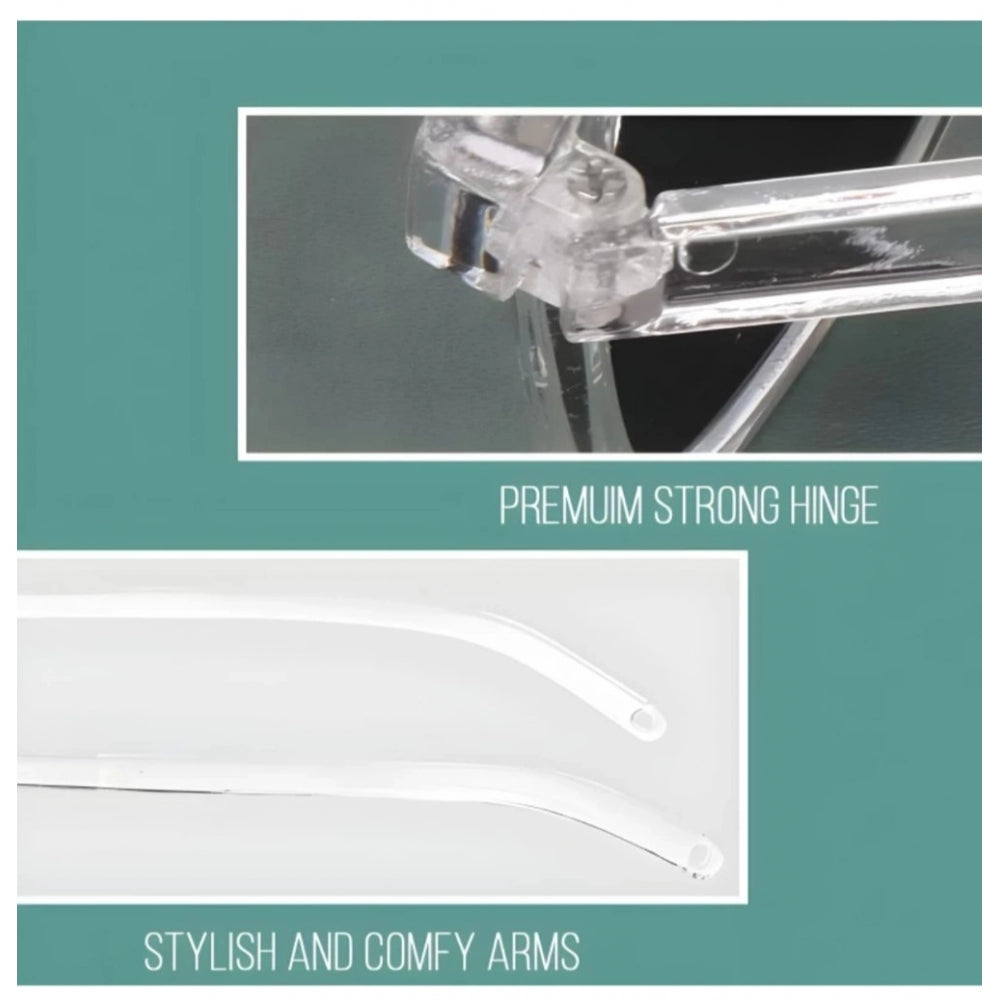 Amfyn Pack Of 2 Classic Unisex UV400 Protection Sunglasses (White)