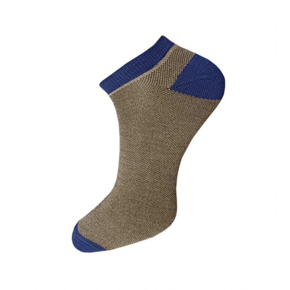 Amfyn 3_Pair Set Unisex Casual Cotton Solid Ankle Length Socks (Multicolor)