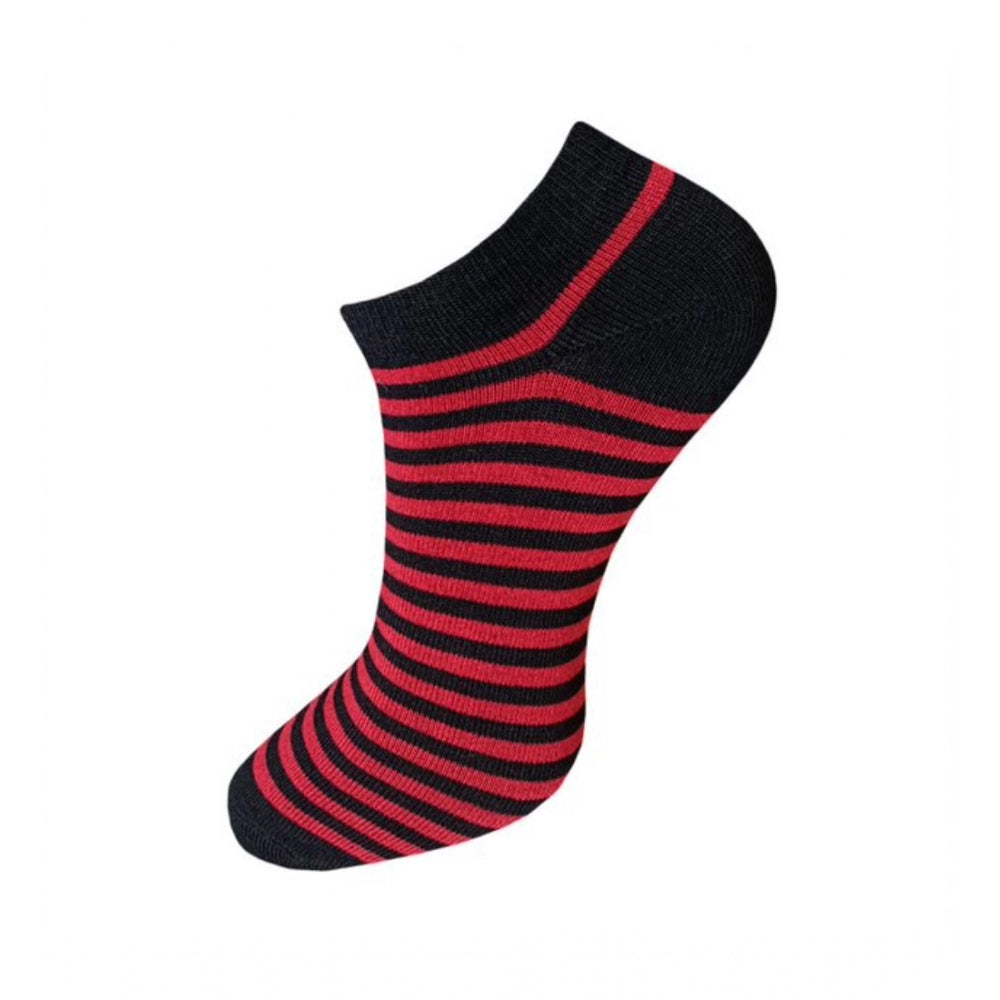 Amfyn 3_Pair Set Unisex Casual Cotton Striped Ankle Length Socks (Multicolor)