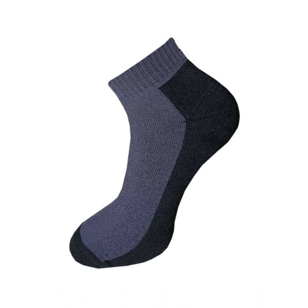 Amfyn 3_Pair Set Unisex Casual Cotton Solid Ankle Length Socks (Multicolor)