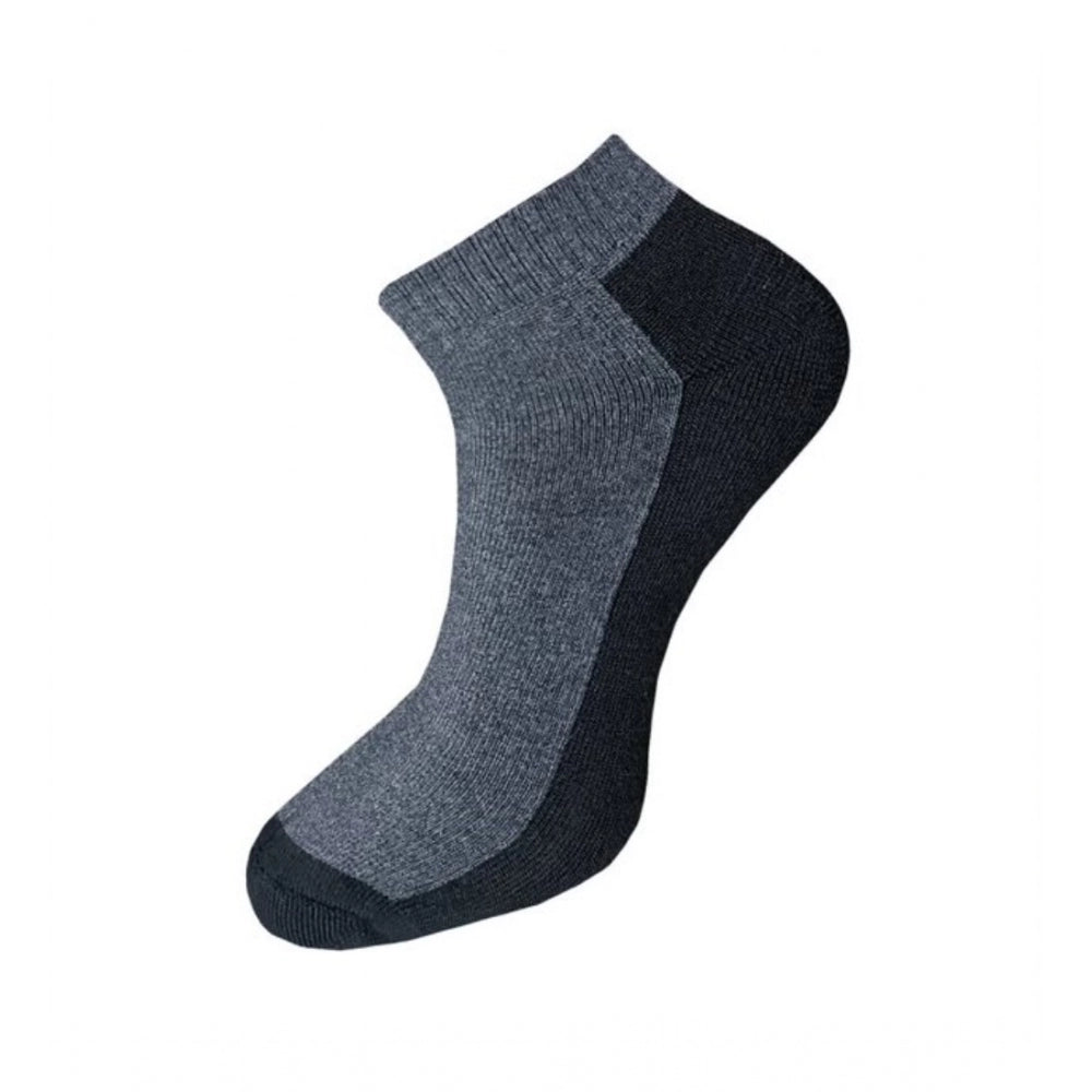 Amfyn 3_Pair Set Unisex Casual Cotton Solid Ankle Length Socks (Multicolor)