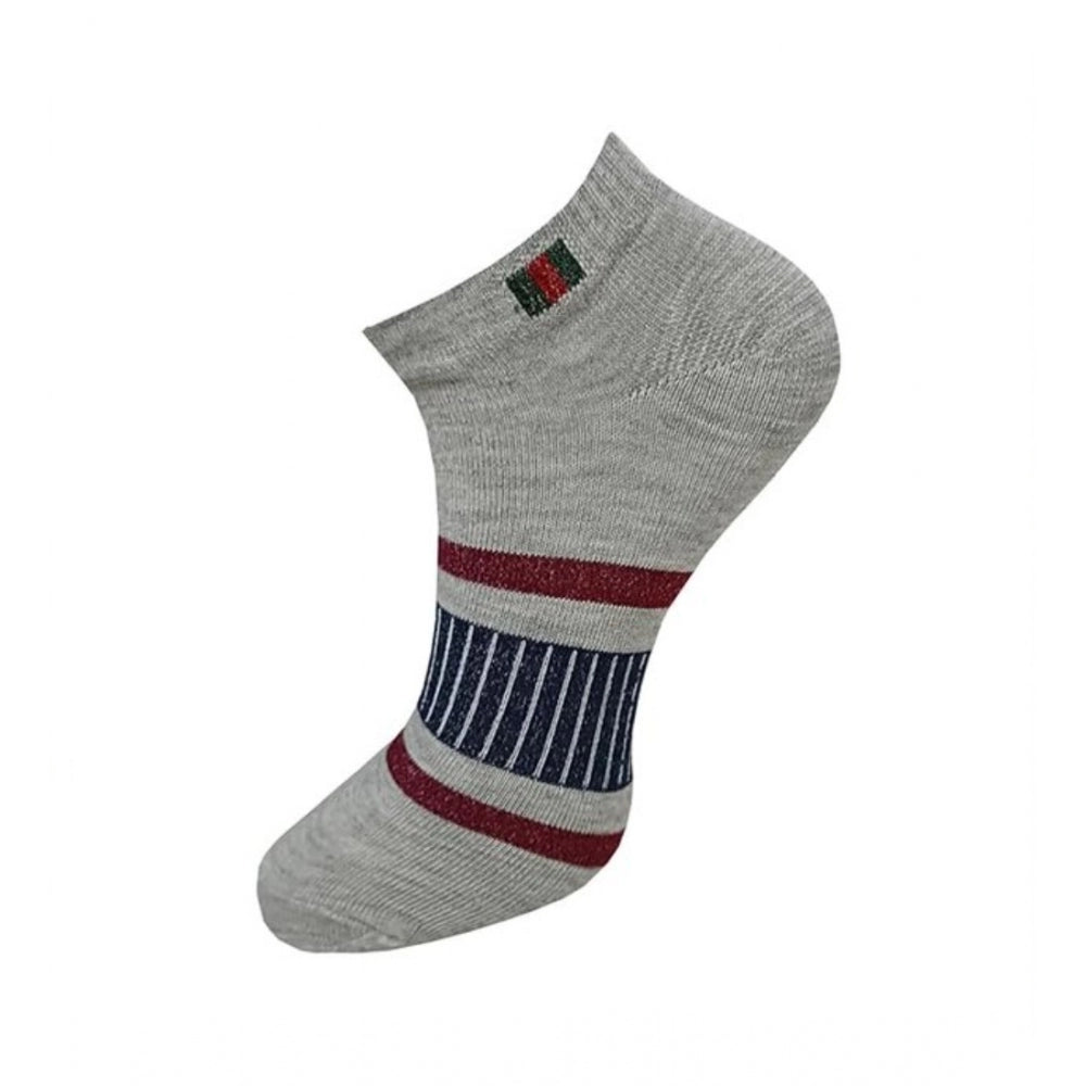 Amfyn 3_Pair Set Unisex Casual Cotton Printed Ankle Length Socks (Multicolor)