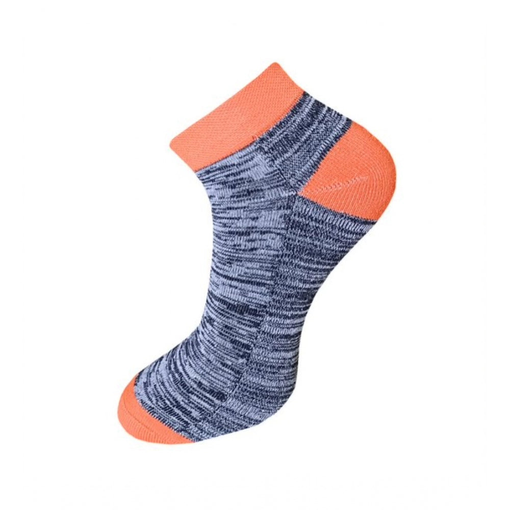 Amfyn 3_Pair Set Unisex Casual Cotton Ribbed Ankle Length Socks (Multicolor)