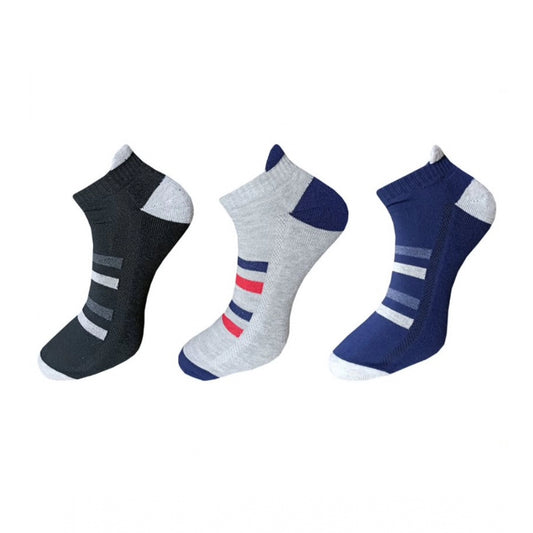 Amfyn 3_Pair Set Unisex Casual Cotton Printed Ankle Length Socks (Multicolor)