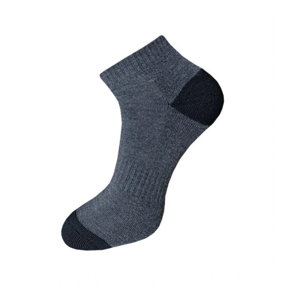 Amfyn 3_Pair Set Unisex Casual Cotton Solid Ankle Length Socks (Multicolor)