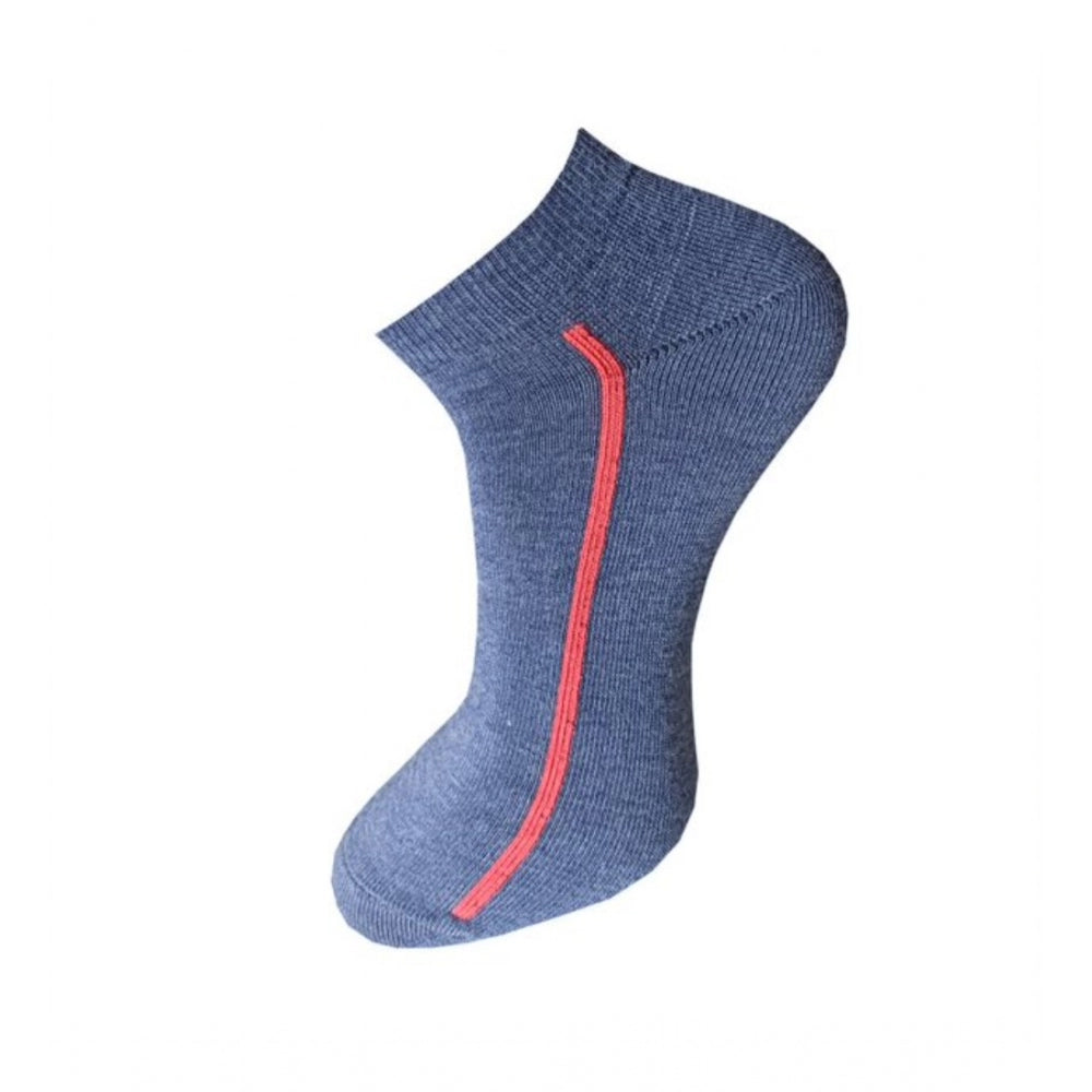 Amfyn 3_Pair Set Unisex Casual Cotton Solid Ankle Length Socks (Multicolor)