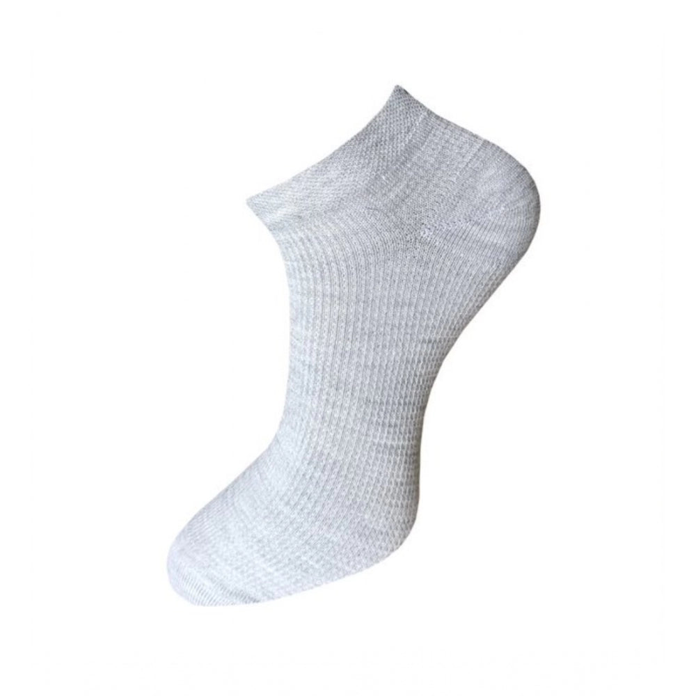 Amfyn 3_Pair Set Unisex Casual Cotton Solid Ankle Length Socks (Multicolor)