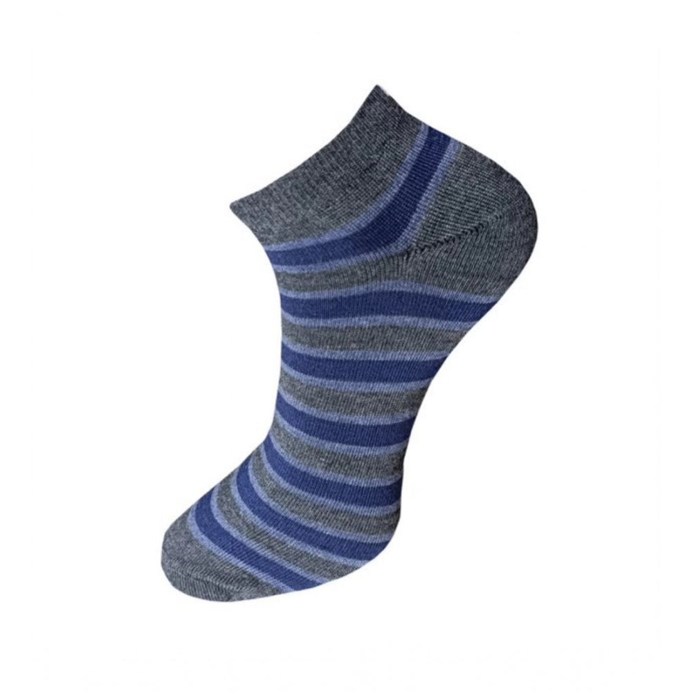 Amfyn 3_Pair Set Unisex Casual Cotton Striped Ankle Length Socks (Multicolor)