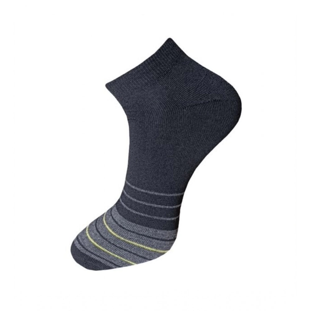 Amfyn 3_Pair Set Unisex Casual Cotton Striped Ankle Length Socks (Multicolor)