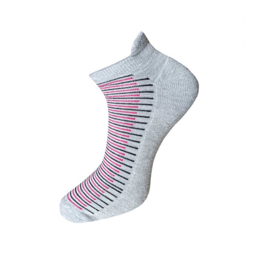 Amfyn 3_Pair Set Unisex Casual Cotton Striped Ankle Length Socks (Multicolor)