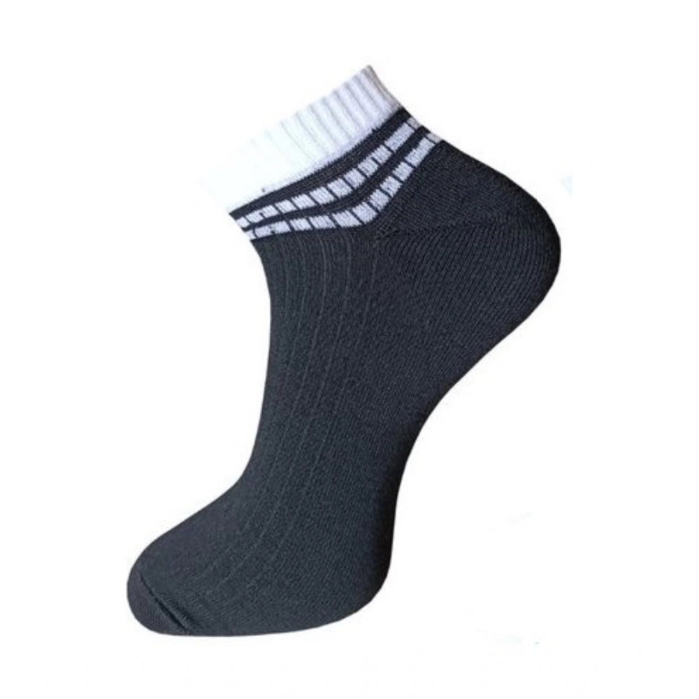 Amfyn 3_Pair Set Unisex Casual Cotton Striped Ankle Length Socks (Multicolor)