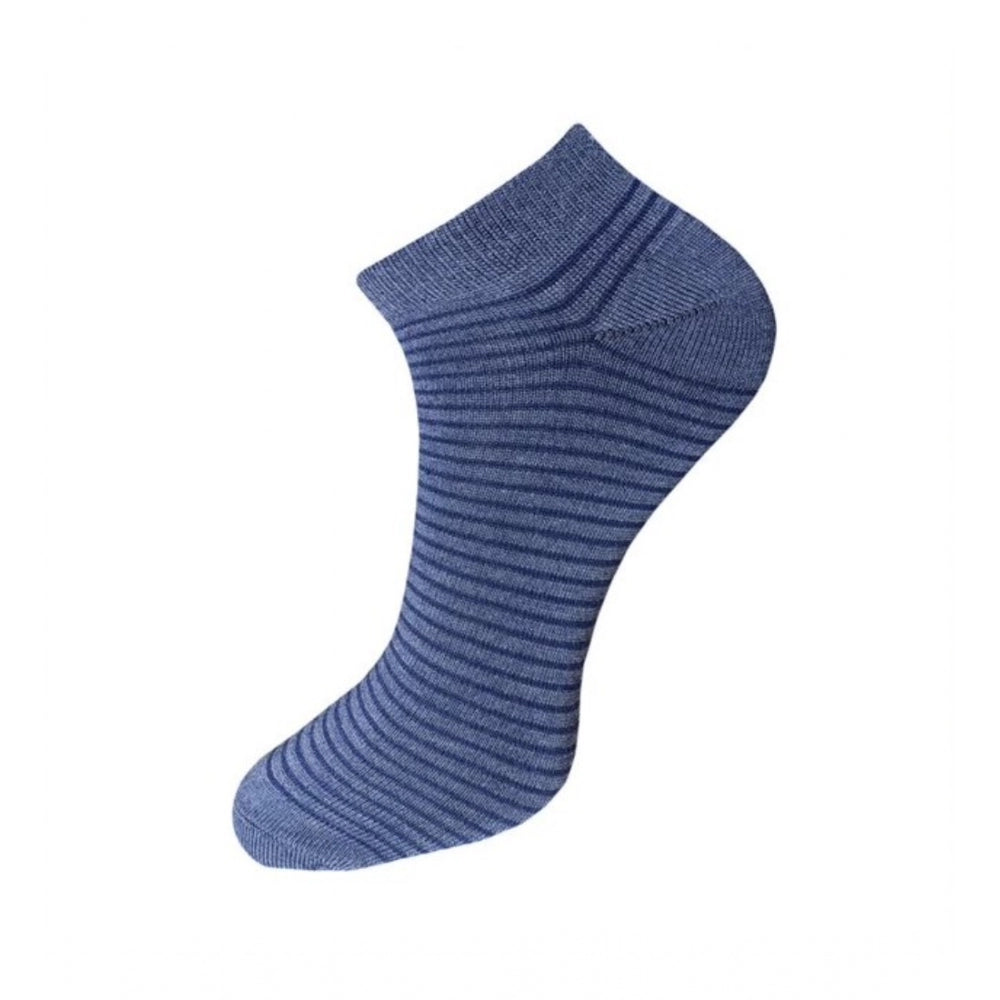 Amfyn 3_Pair Set Unisex Casual Cotton Striped Ankle Length Socks (Multicolor)