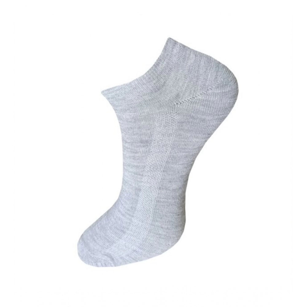 Amfyn 3_Pair Set Unisex Casual Cotton Solid Ankle Length Socks (Multicolor)