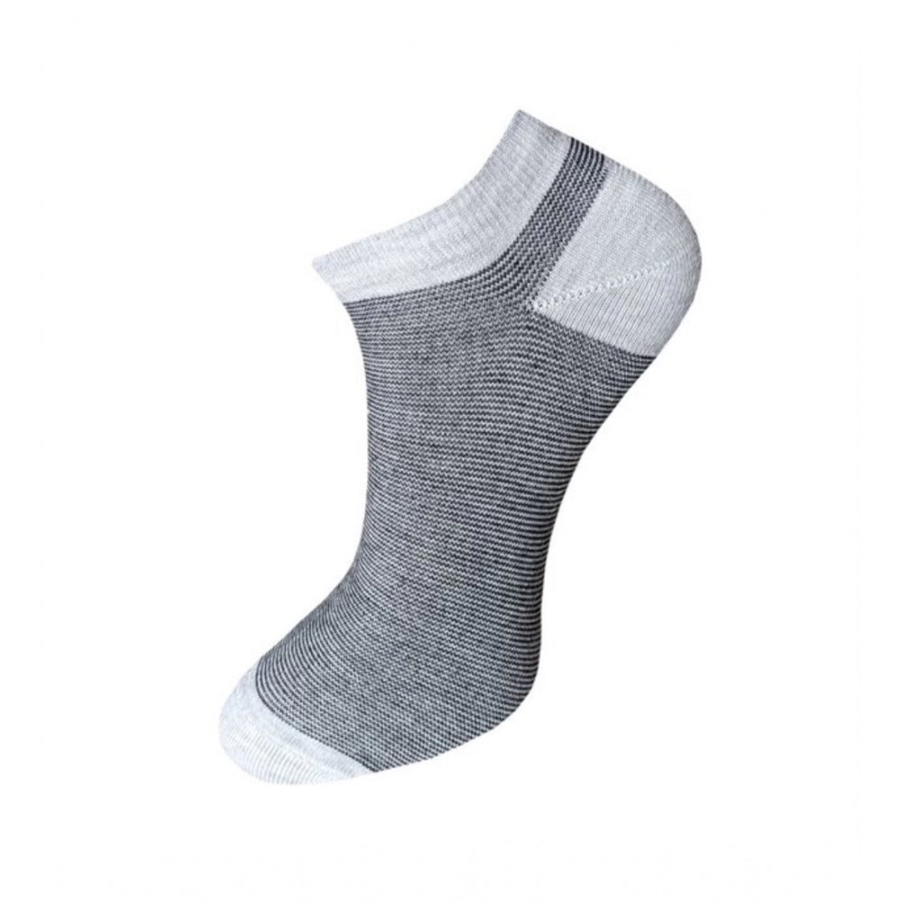 Amfyn 3_Pair Set Unisex Casual Cotton Striped Ankle Length Socks (Multicolor)