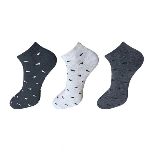 Amfyn 3_Pair Set Unisex Casual Cotton Printed Ankle Length Socks (Multicolor)