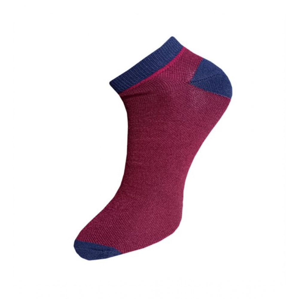 Amfyn 3_Pair Set Unisex Casual Cotton Solid Ankle Length Socks (Multicolor)
