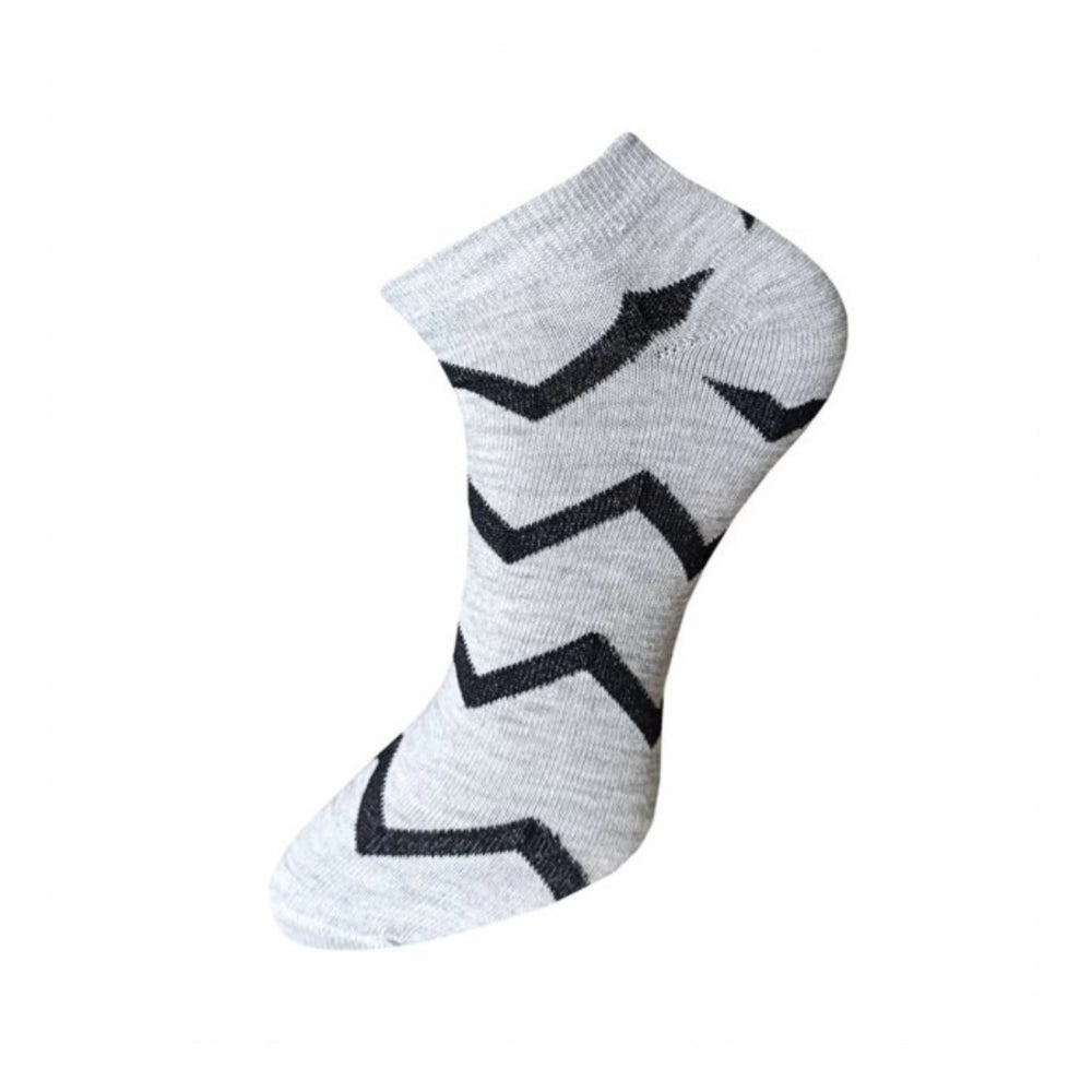 Amfyn 3_Pair Set Unisex Casual Cotton Printed Ankle Length Socks (Multicolor)