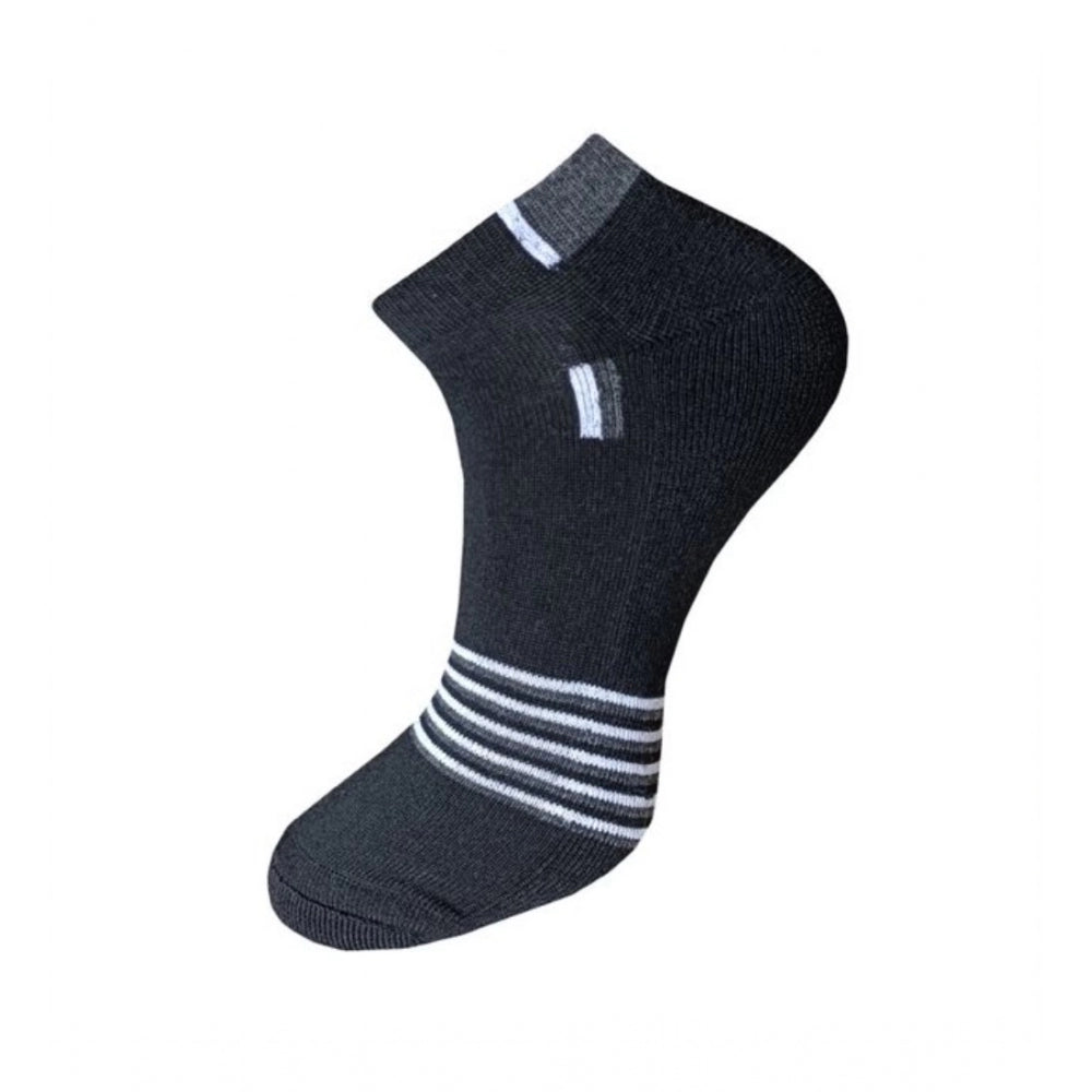 Amfyn 3_Pair Set Unisex Casual Cotton Striped Ankle Length Socks (Multicolor)