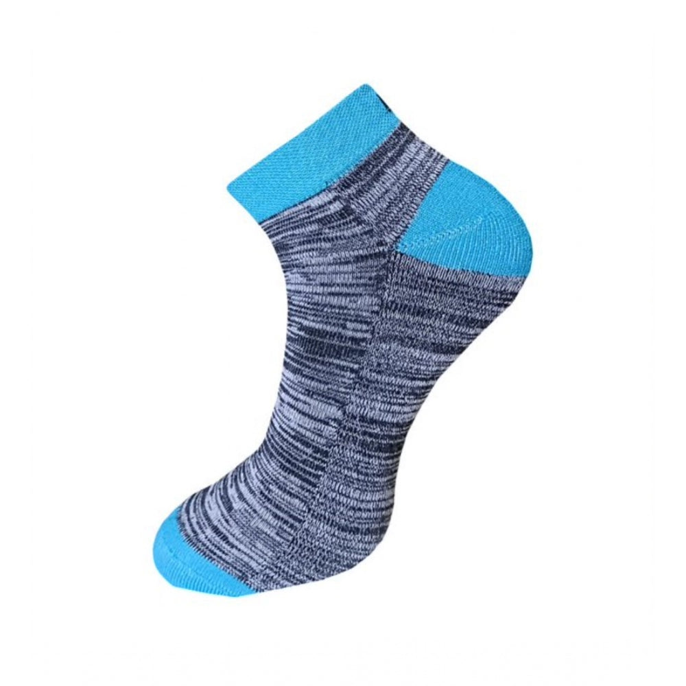 Amfyn 3_Pair Set Unisex Casual Cotton Ribbed Ankle Length Socks (Multicolor)