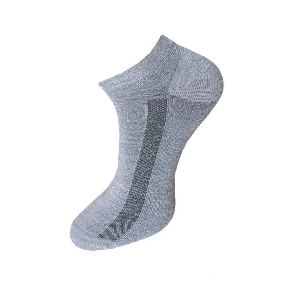 Amfyn 3_Pair Set Unisex Casual Cotton Solid Ankle Length Socks (Multicolor)