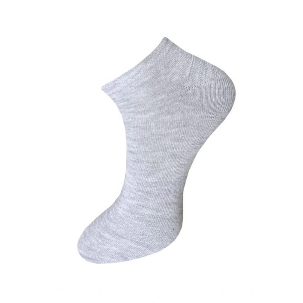 Amfyn 3_Pair Set Unisex Casual Cotton Solid Ankle Length Socks (Multicolor)