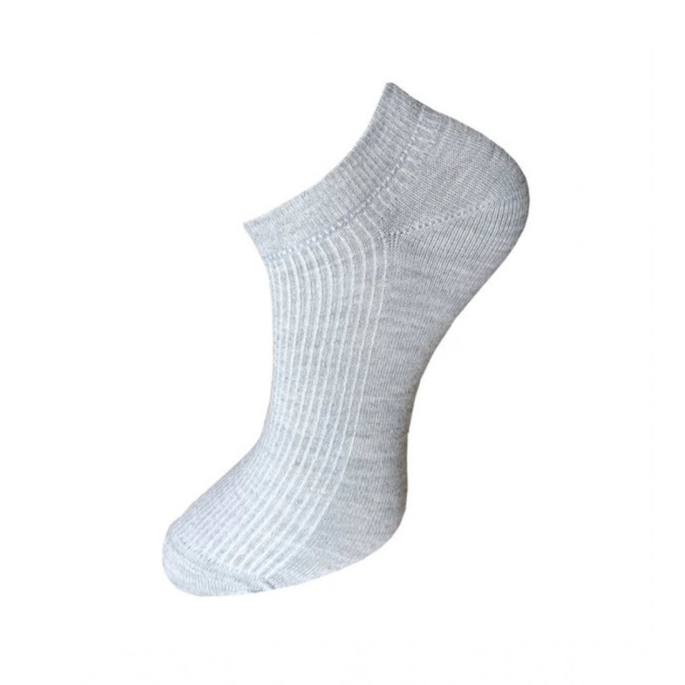 Amfyn 3_Pair Set Unisex Casual Cotton Solid Ankle Length Socks (Multicolor)