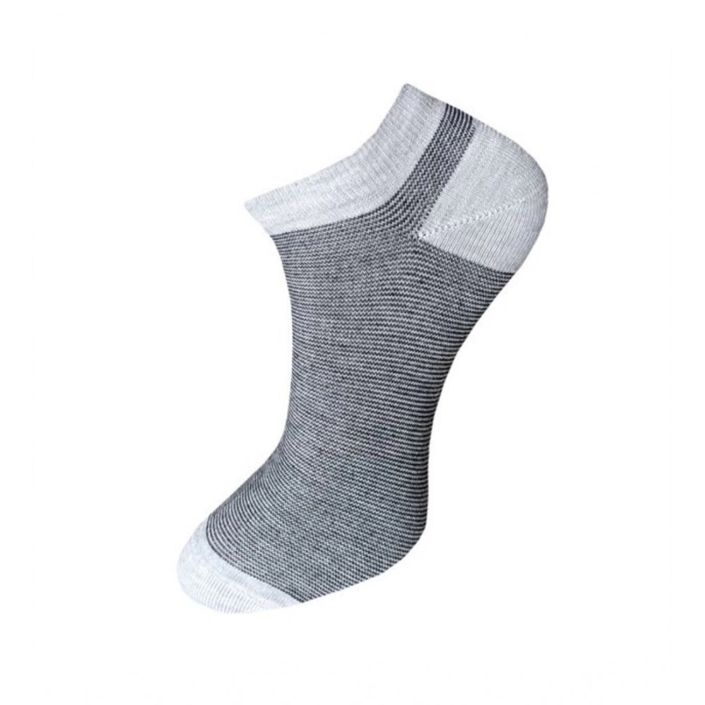 Amfyn 3_Pair Set Unisex Casual Cotton Striped Ankle Length Socks (Multicolor)