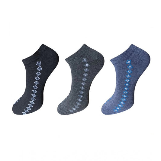 Amfyn 3_Pair Set Unisex Casual Cotton Printed Ankle Length Socks (Multicolor)