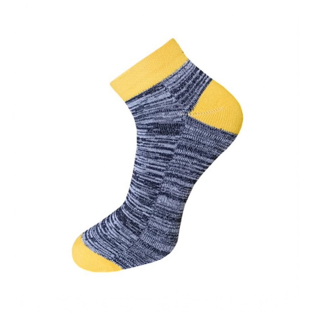 Amfyn 3_Pair Set Unisex Casual Cotton Ribbed Ankle Length Socks (Multicolor)