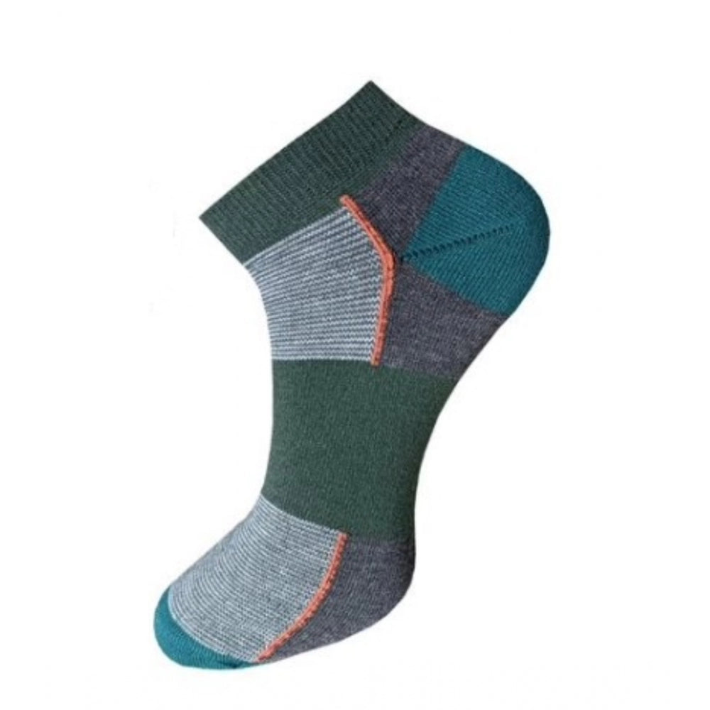 Amfyn 3_Pair Set Unisex Casual Cotton Striped Ankle Length Socks (Multicolor)