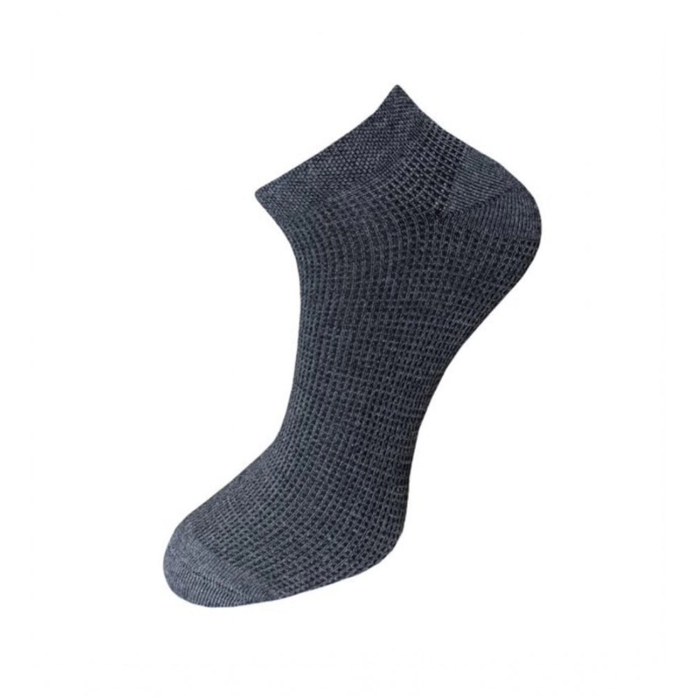 Amfyn 3_Pair Set Unisex Casual Cotton Solid Ankle Length Socks (Multicolor)