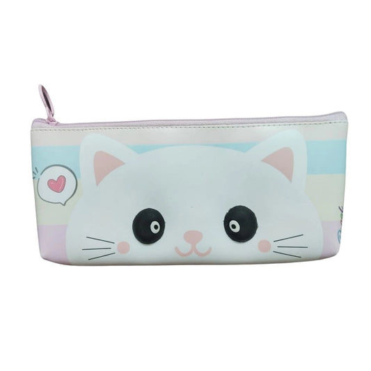 Pack Of_2 Kitten Cartoon Printed Pencil pouch |   Canvas  |   Stationery | 3+ Years