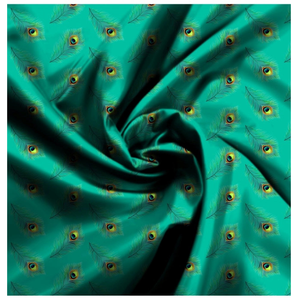 Amfyn Men's Casual Floral Printed Cotton Blend Unstitched Shirt Fabric 1.6 Mtrs (Green)