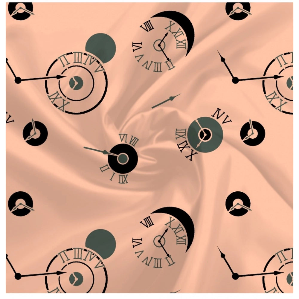 Amfyn Men's Casual Floral Printed Cotton Blend Unstitched Shirt Fabric 1.6 Mtrs (Orange)