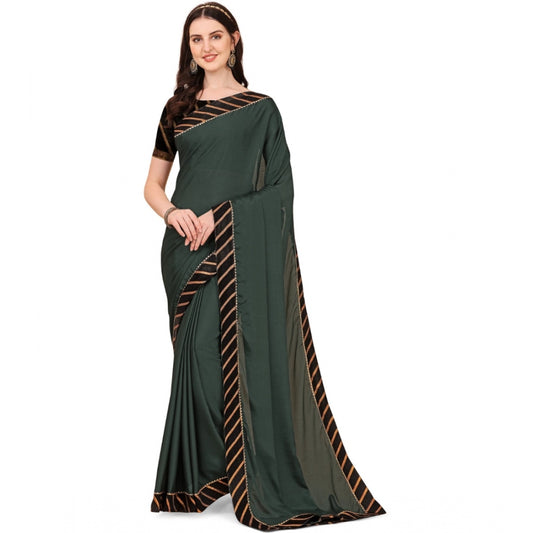 Amfyn Women's Chiffon Self Design Saree With Unstitched Blouse 5.5Mtr (Grey)