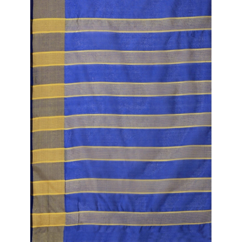 Amfyn Women's Cotton Silk Striped Saree With Unstitched Blouse 5.5Mtr (Multicolor)