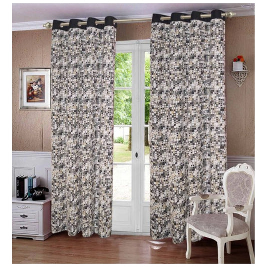 Amfyn Cotton Printed Curtains (Multicolor, Size: 54x90 In)