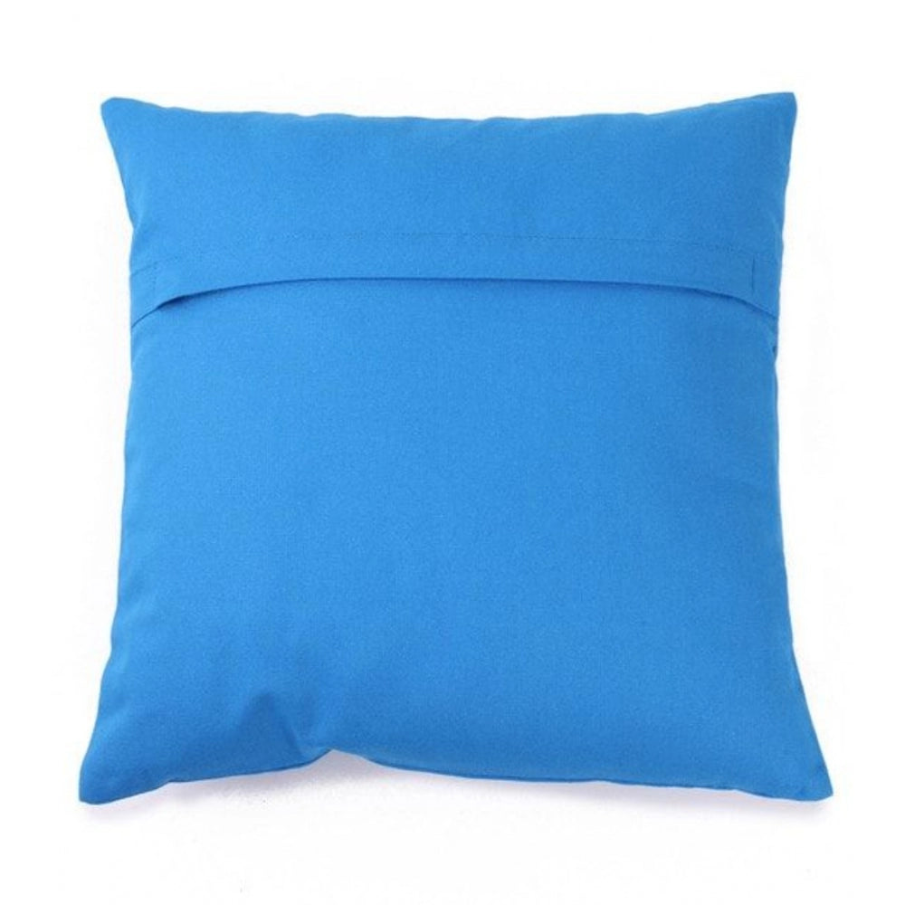 Amfyn Pack Of_2 Cotton Printed Cushion Cover Sets (Blue, Size: 16x16 In)