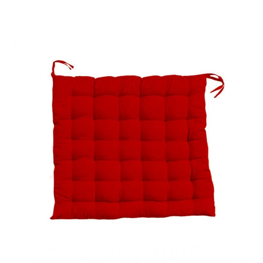 Amfyn Cotton Blended Solid Chair Cushions (Orange, Size: 16x16 In)