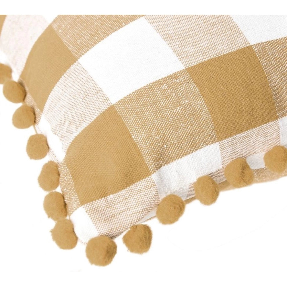 Amfyn Polyester Solid Chairpads (Beige, Size: 16x16 In)