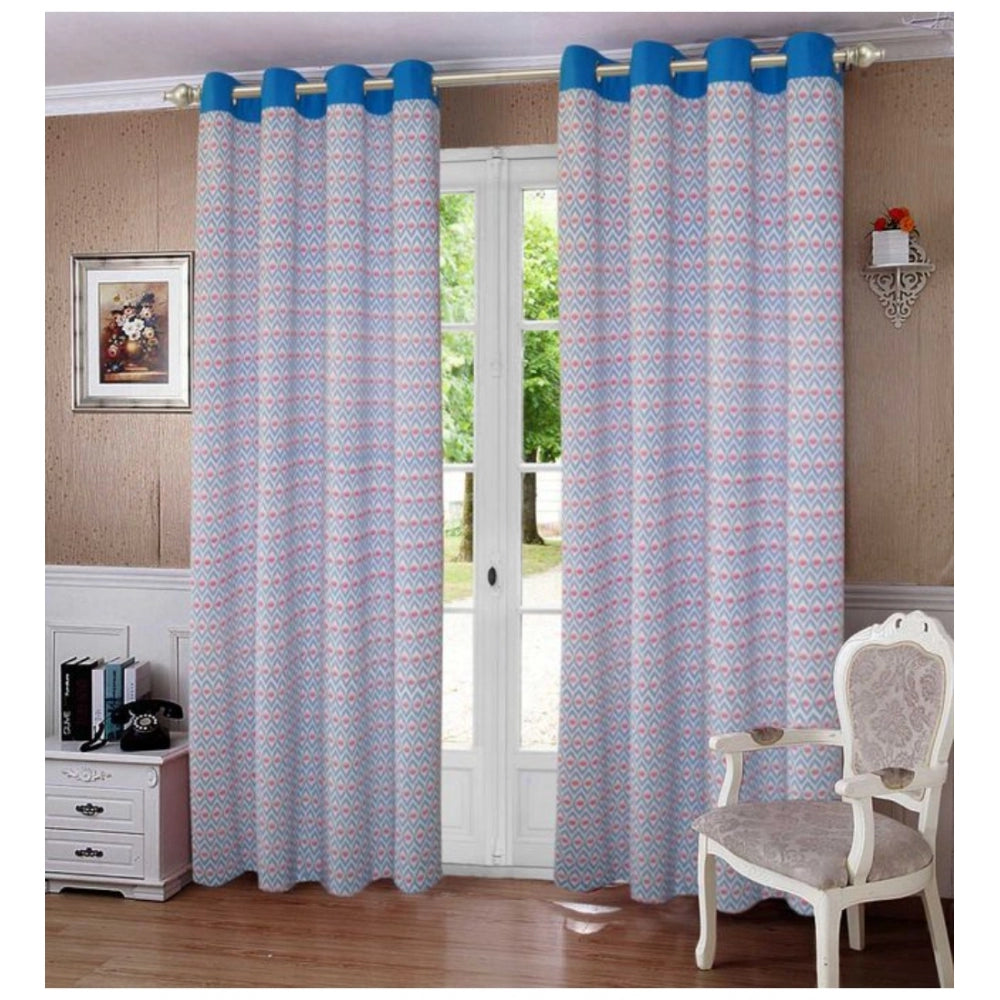 Amfyn Cotton Printed Curtains (Multicolor, Size: 54x90 In)